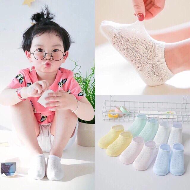 Set 5 đôi tất lưới hàn quốc cho bé (0-4 tuổi)