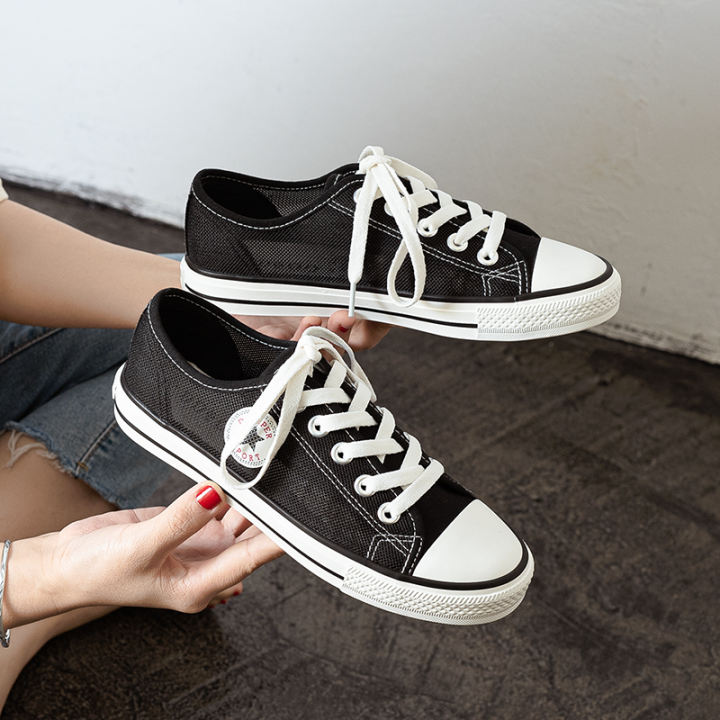 flat white canvas shoes