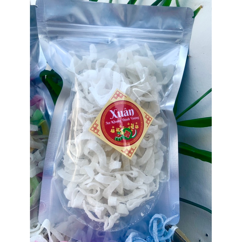 Mứt dừa sợi bào bánh tẻ nhà làm