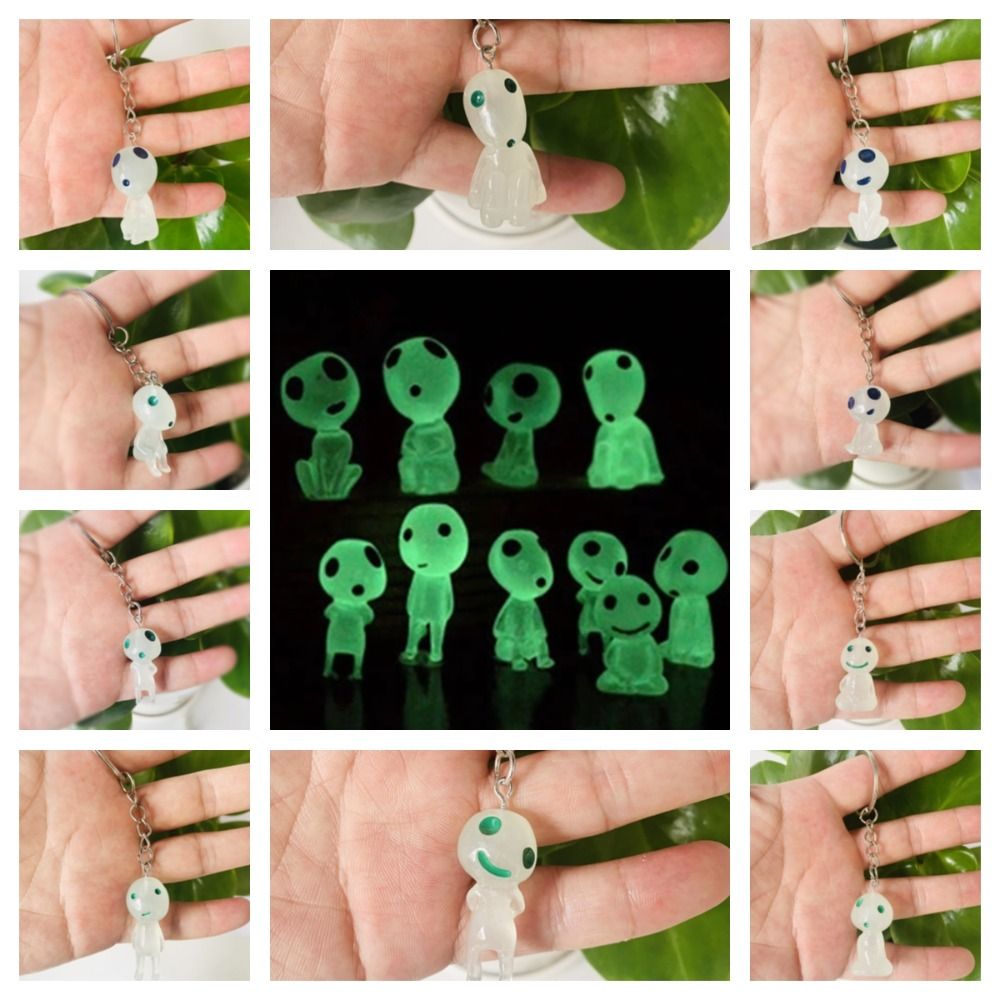 YARUA Miniature Luminous Elf Keychain Resin Bag Pendant Noctilucent