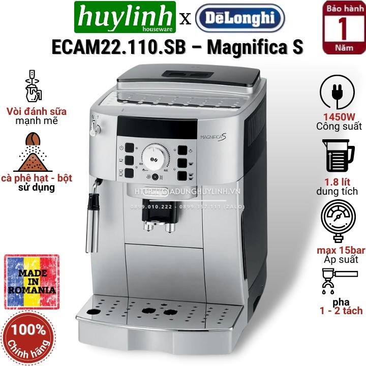 [HCM][Trả góp 0%]Máy pha cà phê tự động Delonghi ECAM22.110.B - Chính hãng