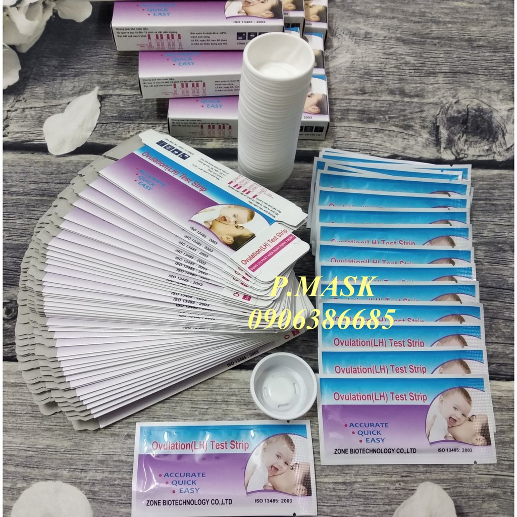 Combo 20 Que thử rụng trứng + 10 Que thử thai QuickStrip ( Que rụng trứng xếp gọn tiết kiệm phí ship )