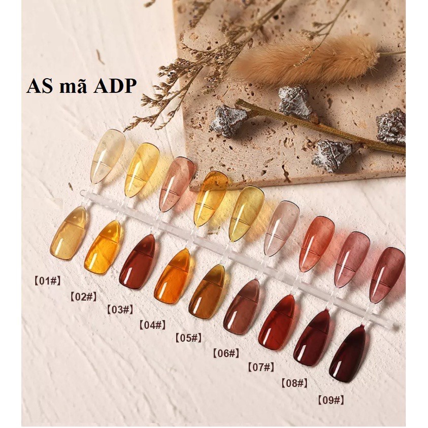 Sơn gel AS mã ADP - màu thạch | chai đỏ 15ml