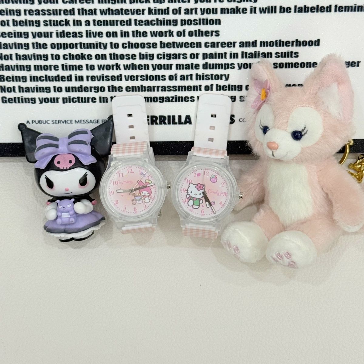 【Factory Store】Grid Hello Kitty卡通儿童手表 - Sanrio小学生石英表,适合男孩和女孩,作为儿童礼物