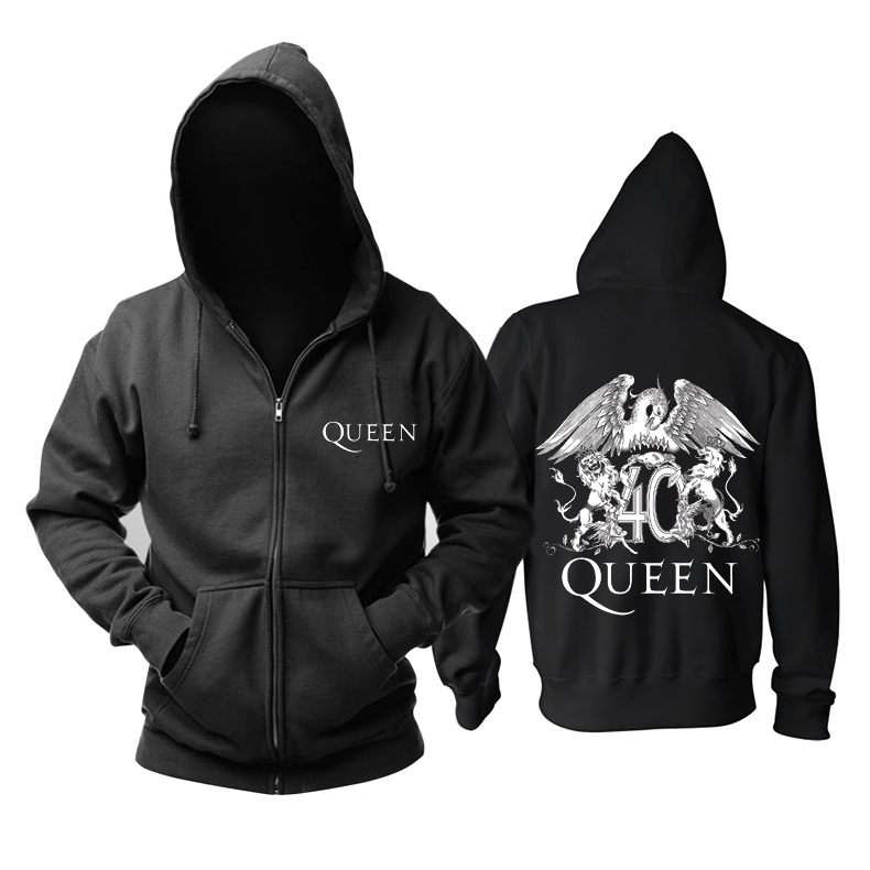 Queen band zip store up hoodie