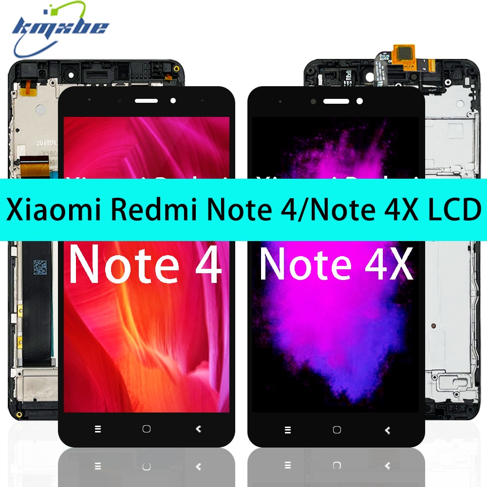 New 5.5\" Original LCD For Xiaomi Redmi Note 4 Global Version Snapdragon 625 Display Touch Screen Digitizer Note 4X With Frame