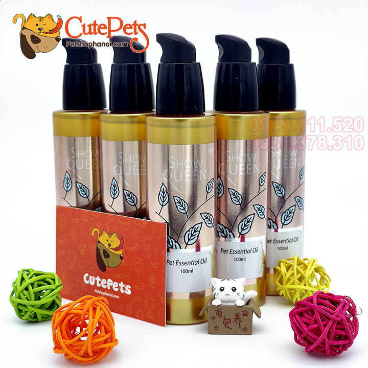 [HOÀN TIỀN 10%]Tinh dầu dưỡng lông Pet Essential Oil 100ml Show Queen - CutePets