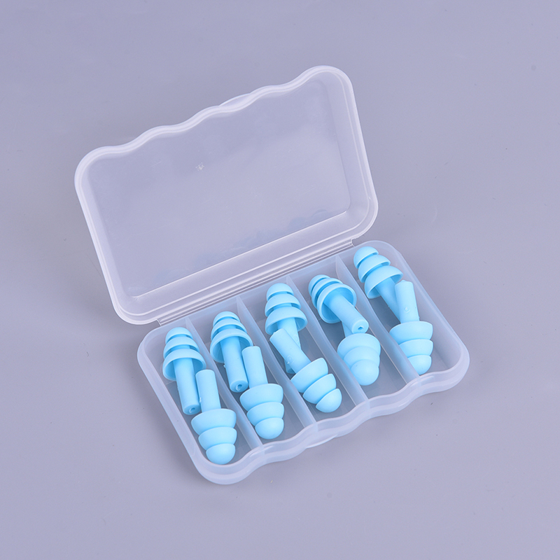 Jianzhanqinl 5 cặp Nút bịt tai silicon Nút Bịt Tai Ngủ Nút Bịt Tai Bơi giảm tiếng ồn