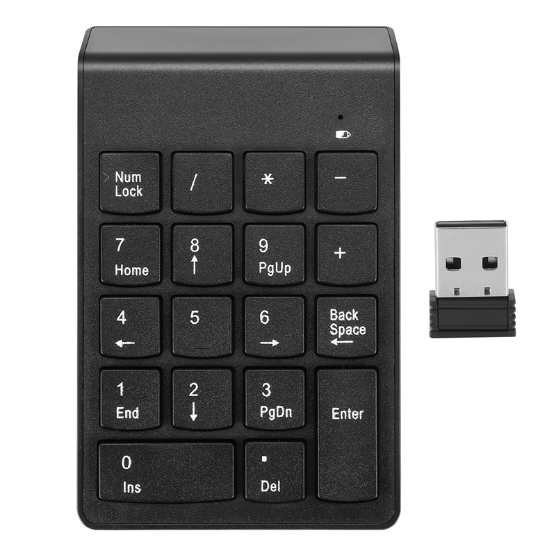 Wireless Numeric Keypad 18 Keys Numpad with 2.4G Mini USB Receiver Number