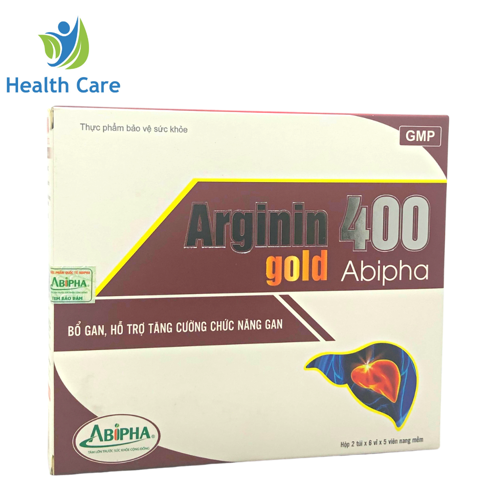 Arginin 400 gold abipha , bổ gan , hỗ trợ tăng cường chức năng gan
