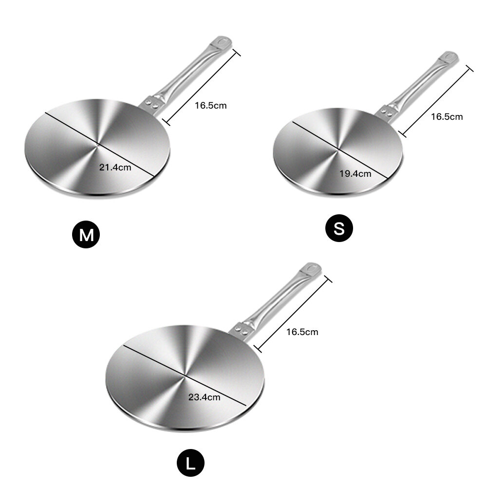 Practical Stainless Steel Induction Cooktop Converter, Heat Diffuser Converter for Gas Electric