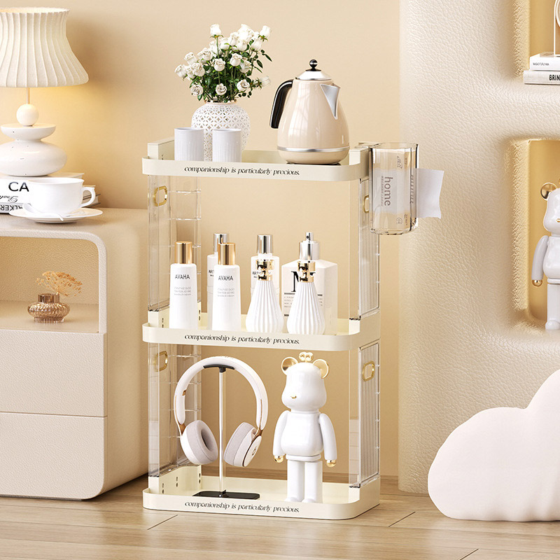 Bedside table storage rack, kitchen organizing rack, bathroom storage rack, cup, book tabletop, cosmetics perfume storage rack