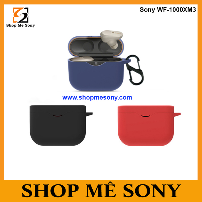 Case ốp silicon cao cấp Sony WF-1000XM3 (Đen/Xanh/Đỏ)