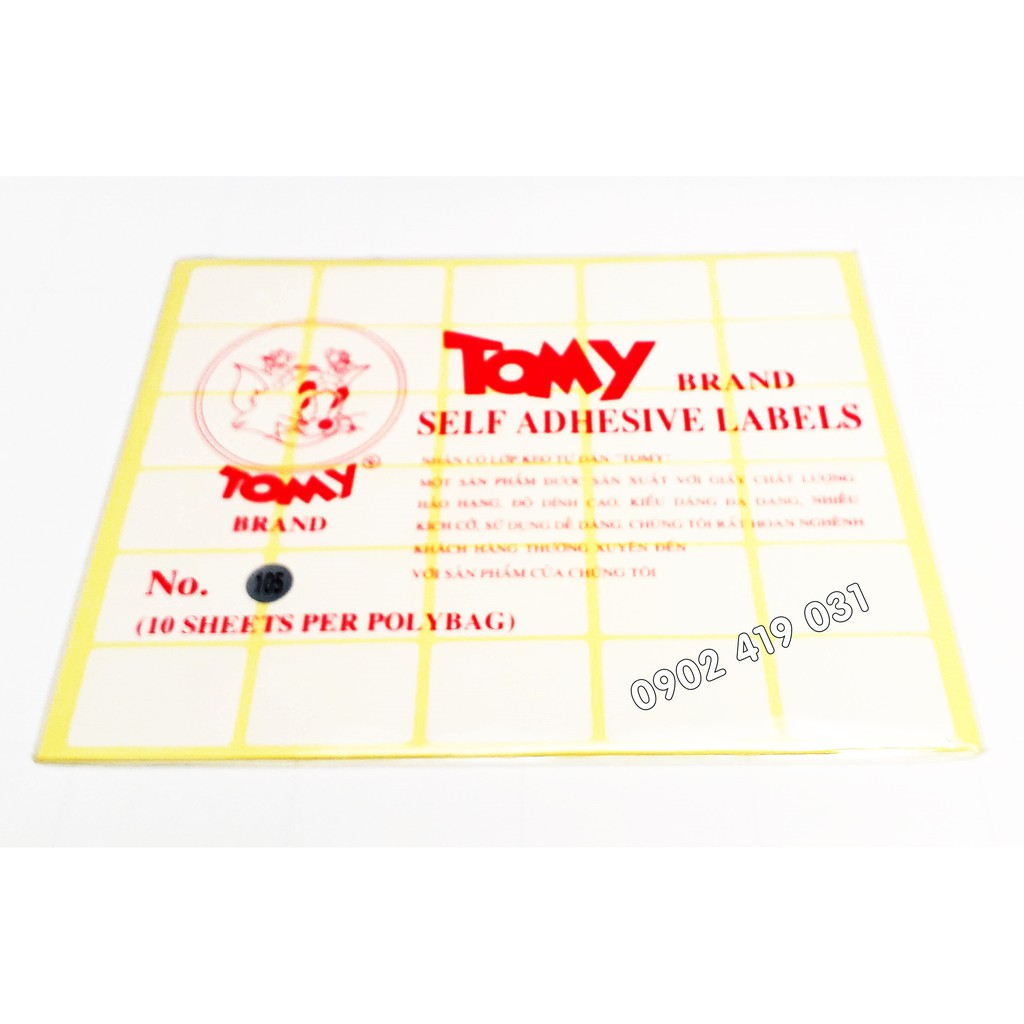 Tem Nhãn Dán Giấy Decal Tomy ( Khách Chọn size )