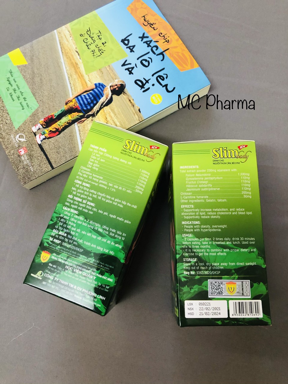 {Chính Hãng} Combo bộ 02 sản phẩm hỗ trợ giảm cân (01 hộp Slimbody và 03 hộp trà Slimutea)