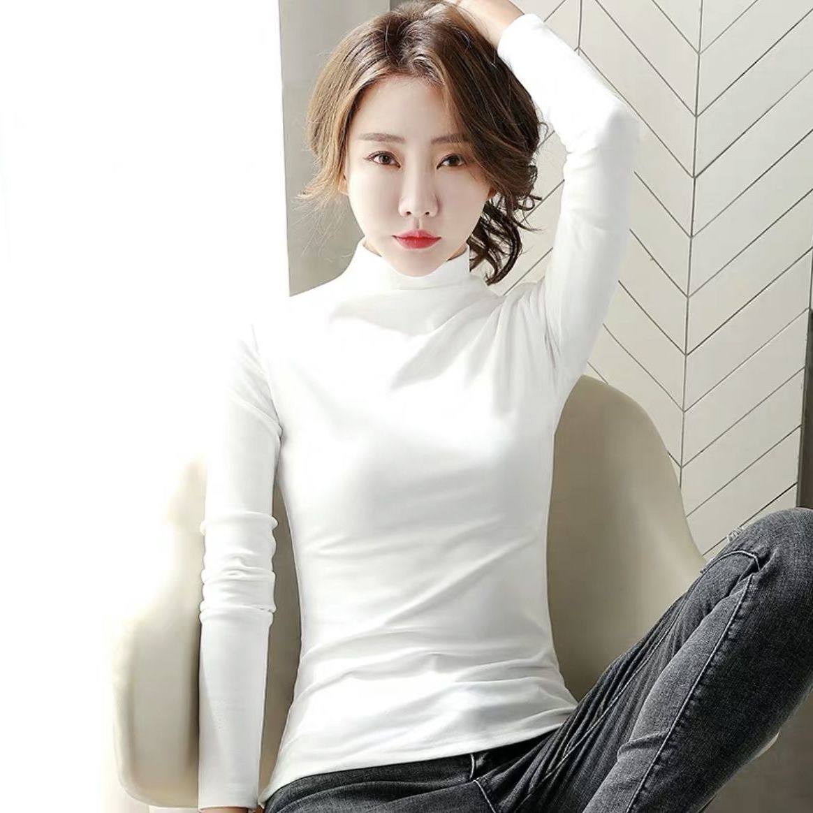 Women's Autumn and Winter Slim Long Sleeved T-shirt Top
