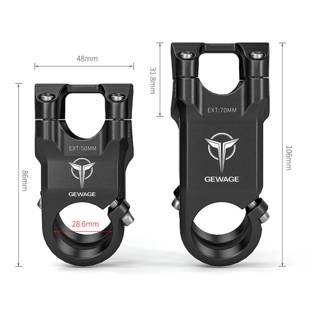 Negative Angle Handlebar Stem Fixed Gear MTB Road Bike Ultralight Riser Stems