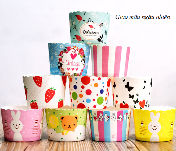 Cup/Ly giấy cứng nướng bánh cupcake [lốc 50c]