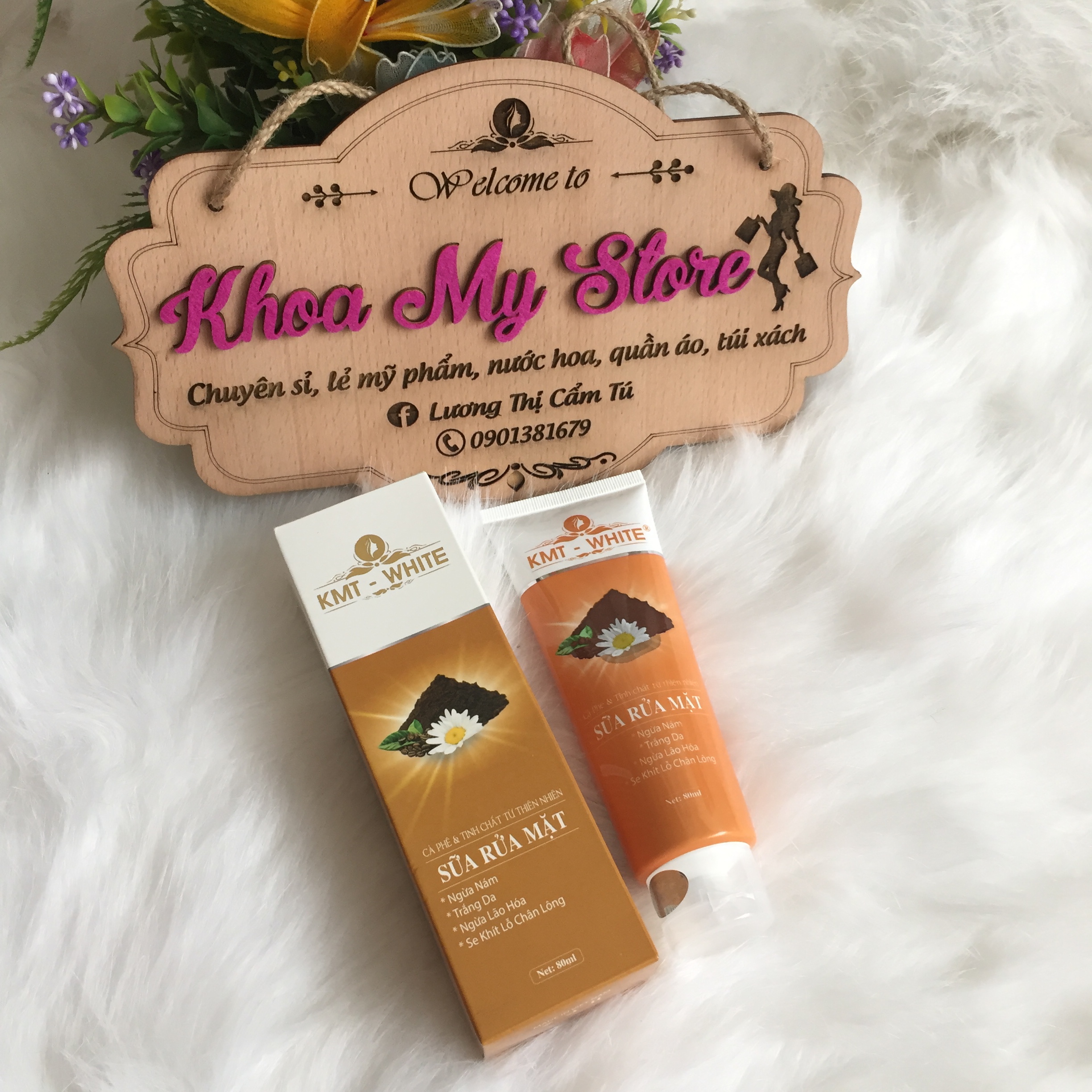 Sữa rửa mặt cafe KMT WHITE