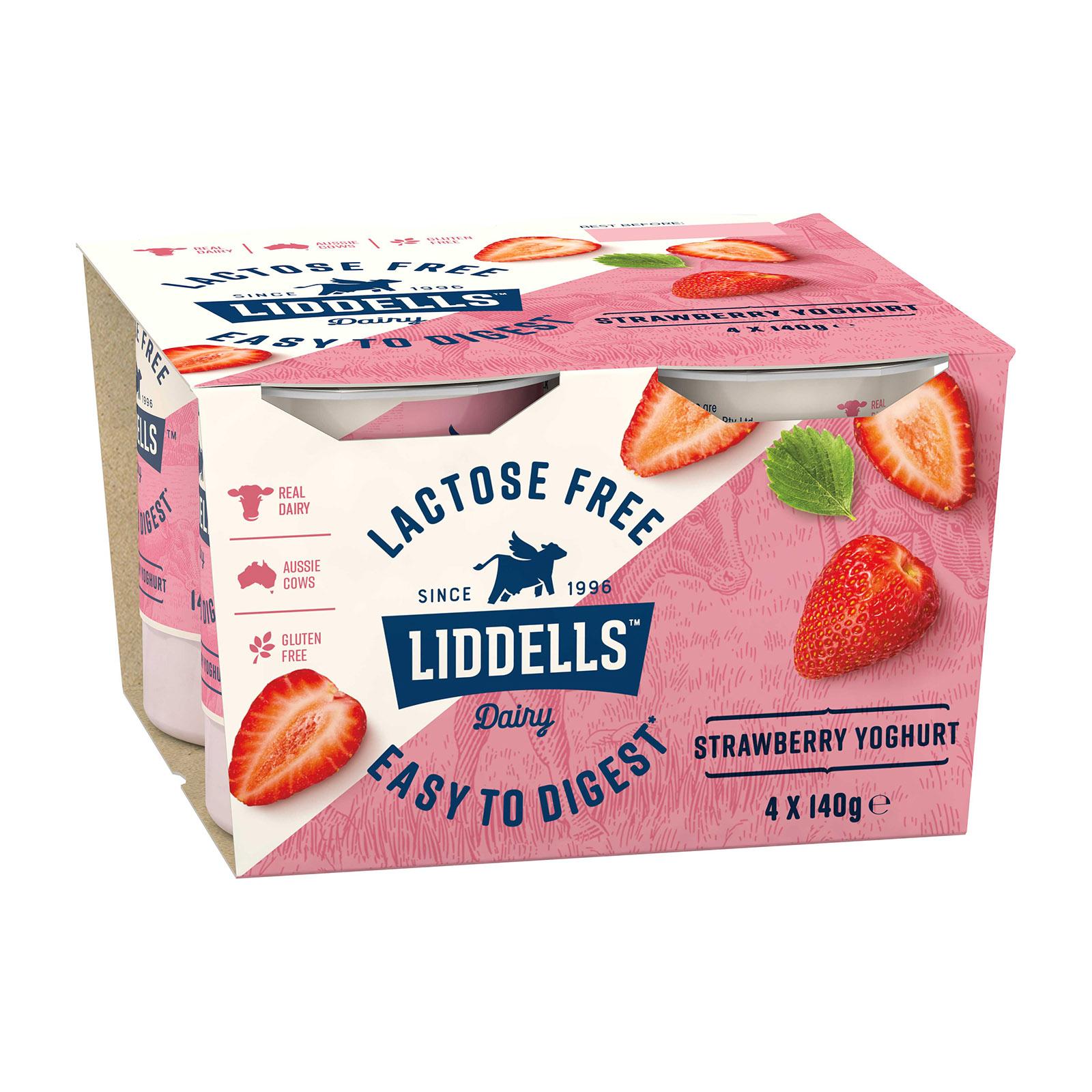 Liddells Lactose Free Yoghurt Strawberry 4x140G Lazada Singapore