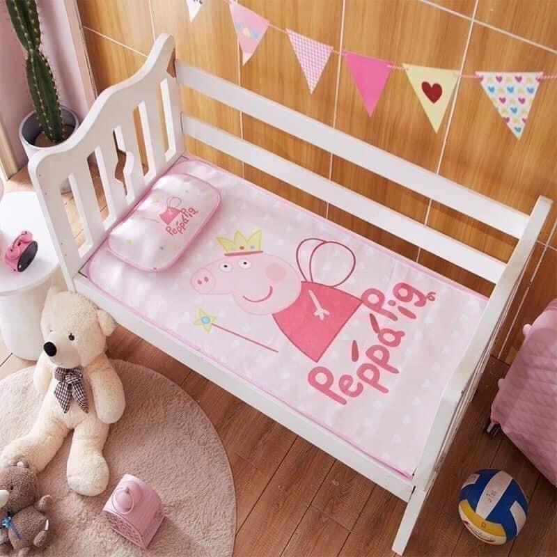 Chiếu lụa điều hòa 3D cao cấp kèm gối cho bé