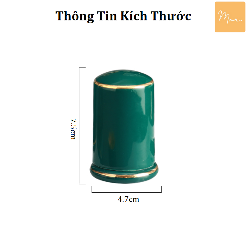 Lọ đựng tăm sứ cao cấp - T132
