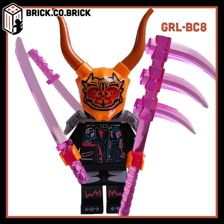 Ninjago quỷ đồ chơi lắp ráp nhân vật hiệp sỹ làng lá mô hình ninjago kẻ phản diện giá rẻ grl-bc1 - grl-bc8