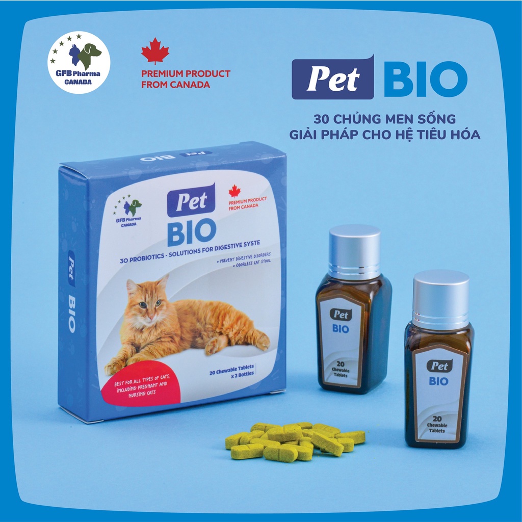PET BIO ( GFB PHARMA ) - MEN TIÊU HÓA, GIẢM THIỂU MÙI HÔI PHÂN