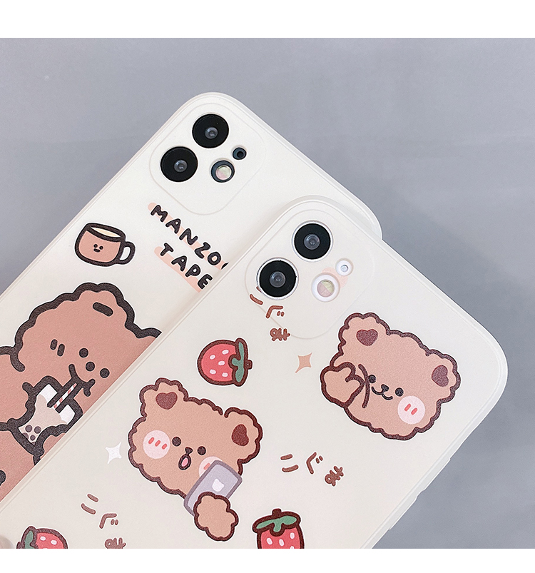Ốp lưng iphone cạnh vuông hình Gấu - Sam Case