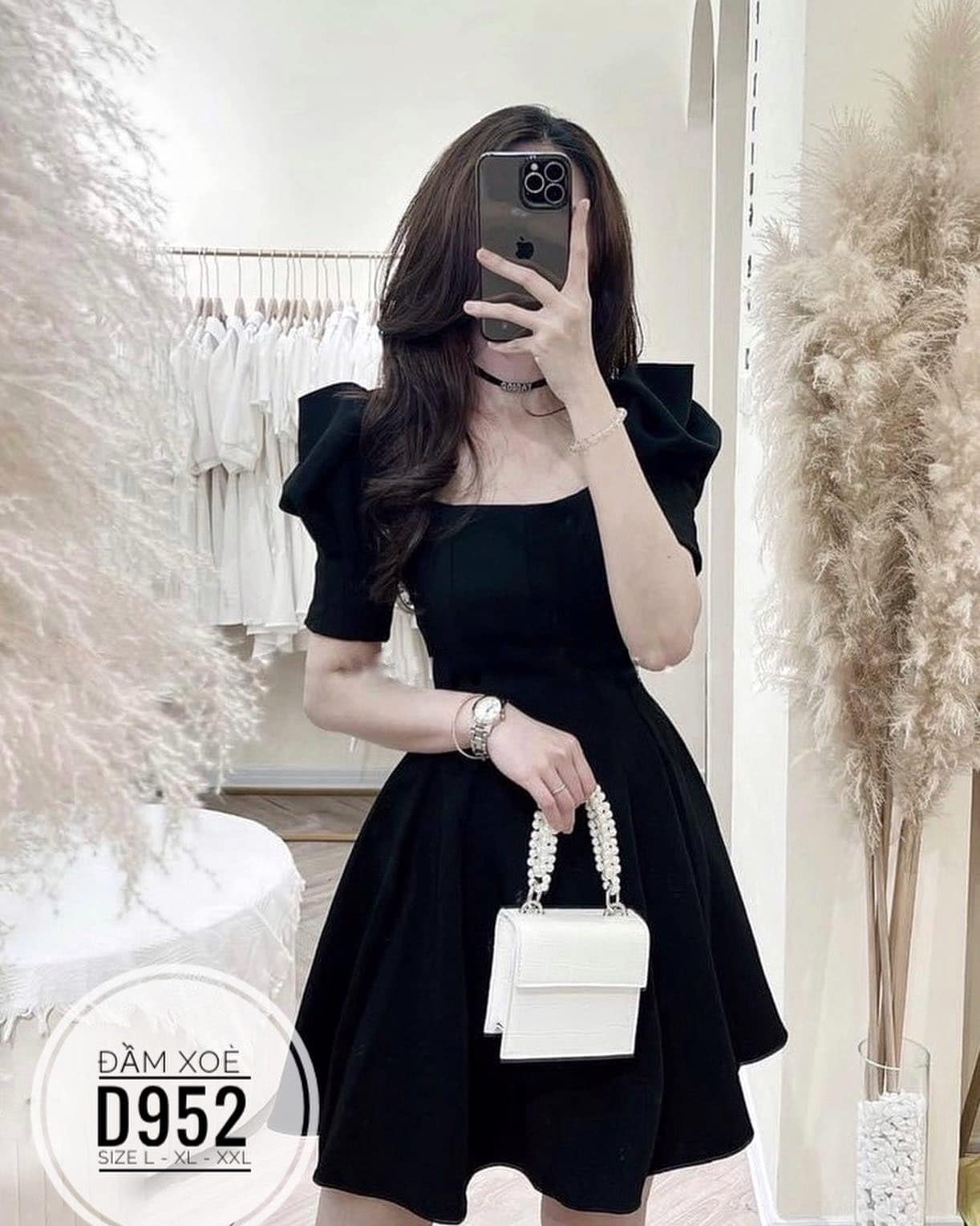 ĐẦM BIGSIZE NHÚN TÀ CHỮ A ĐI TIỆC (L-2XL)