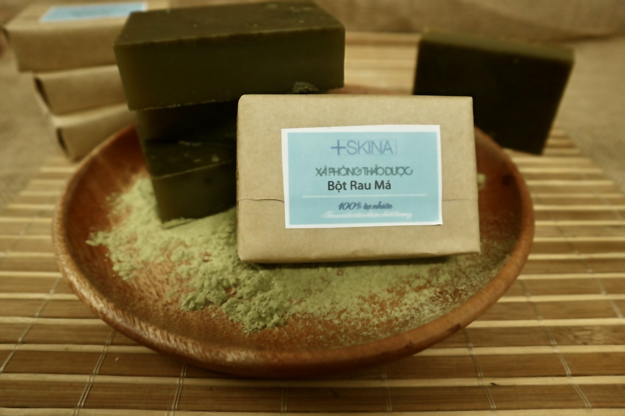 Xà bông bột rau má