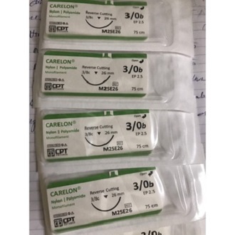 Chỉ phẫu thuật Nylon CPT (1/0, 2/0, 3/0, 4/0, 5/0, 6/0, 7/0, 8/0) Hộp 12-24 tép