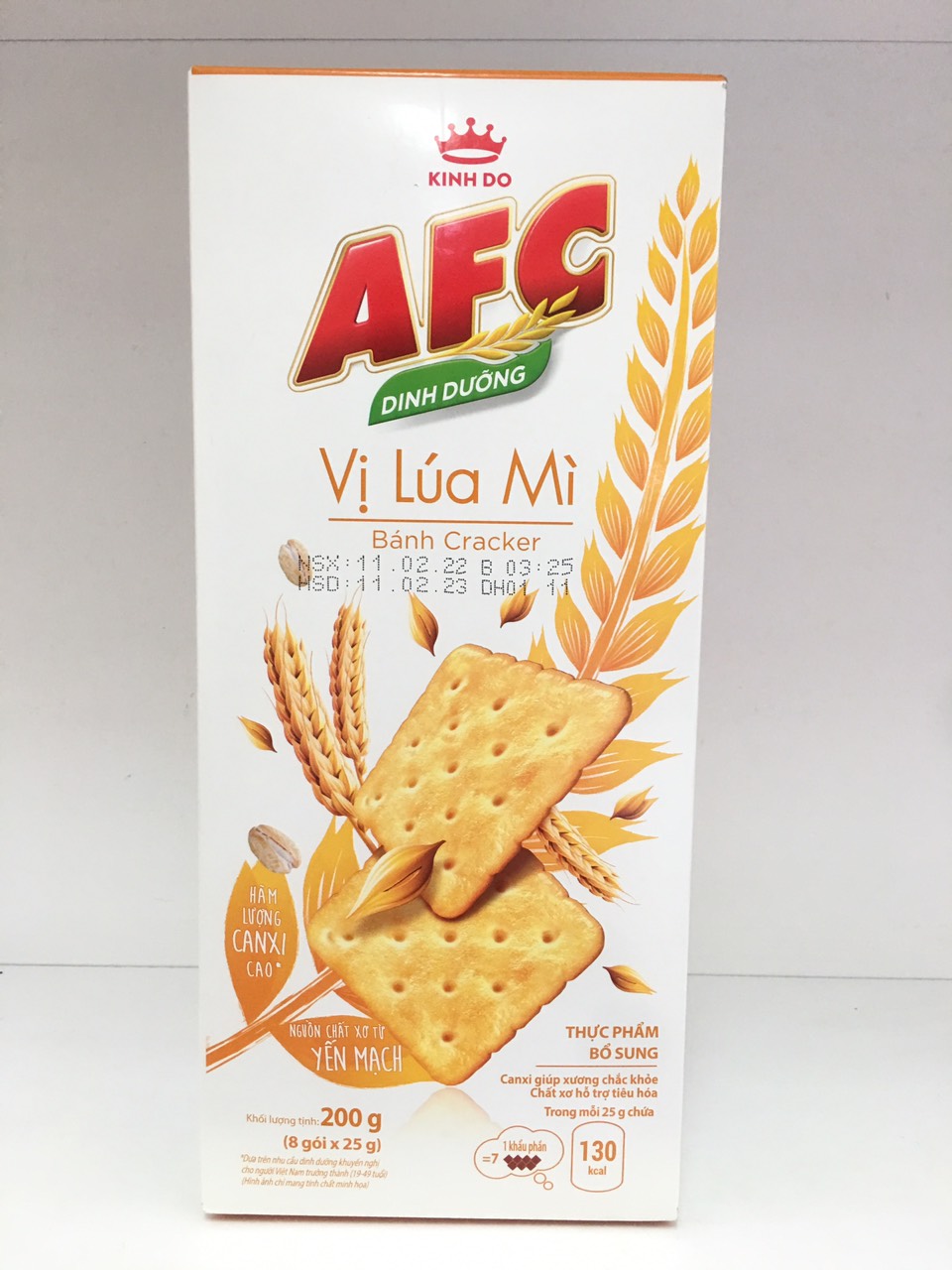 Bánh Craker AFC Dinh Dưỡng 200g ( 8 gói * 25g)