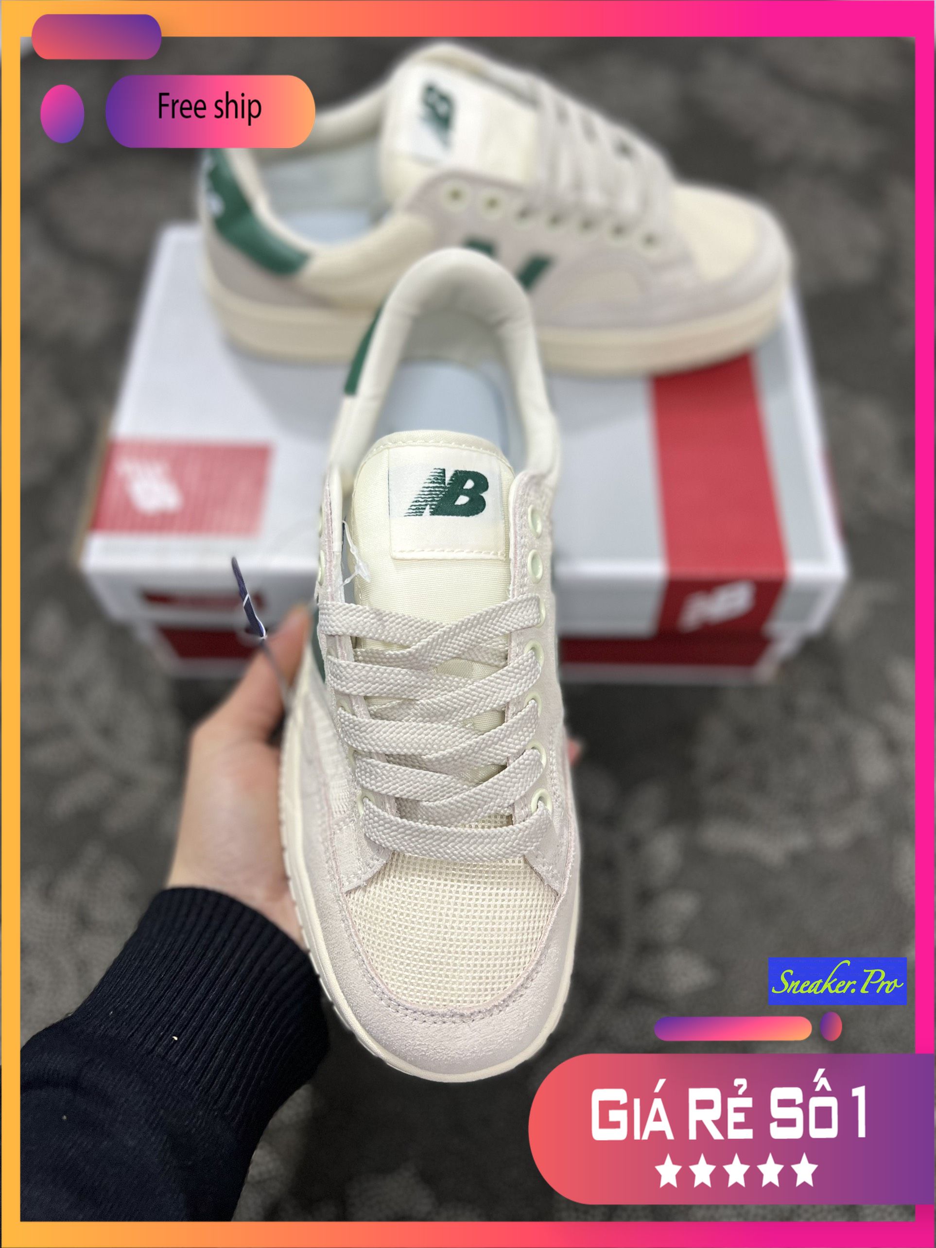 [FreeshipMAX] (FULL BOX) Giày new balance crt 300 siêu hot, năng động thể thao, đi học dành cho nam nữ, hot hit mẫu mới chữ N xanh lá