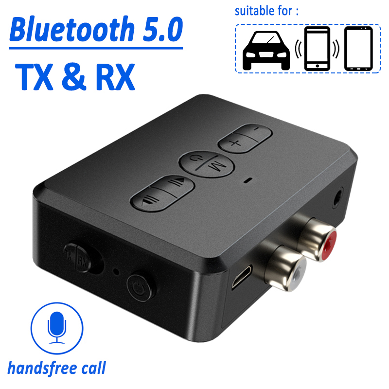 Bluetooth Audio Receiver Transmitter BT 5.0 3.5mm Stereo AUX Jack RCA