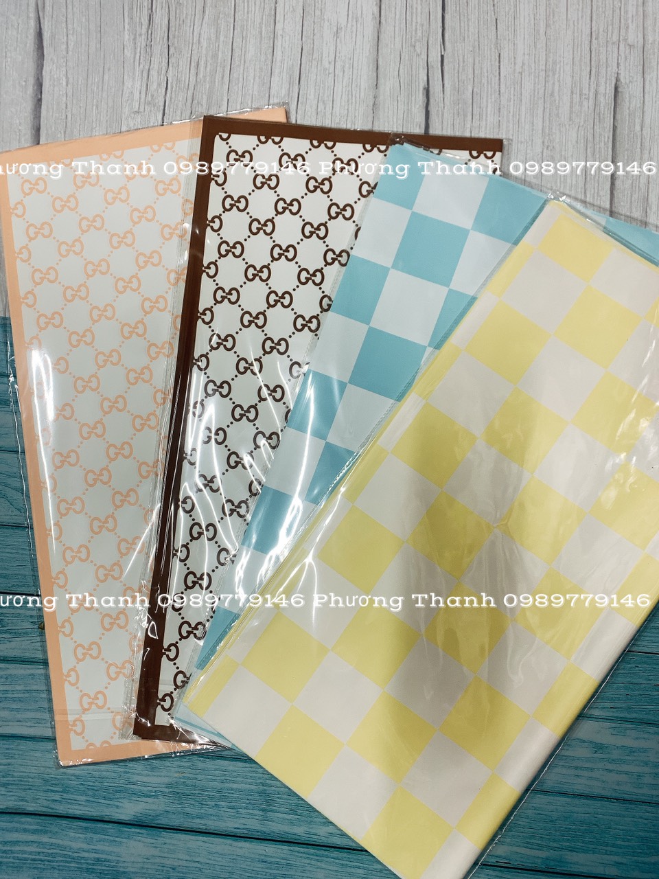 Giấy gói hoa, xấp 20 tờ 2 mặt xịn