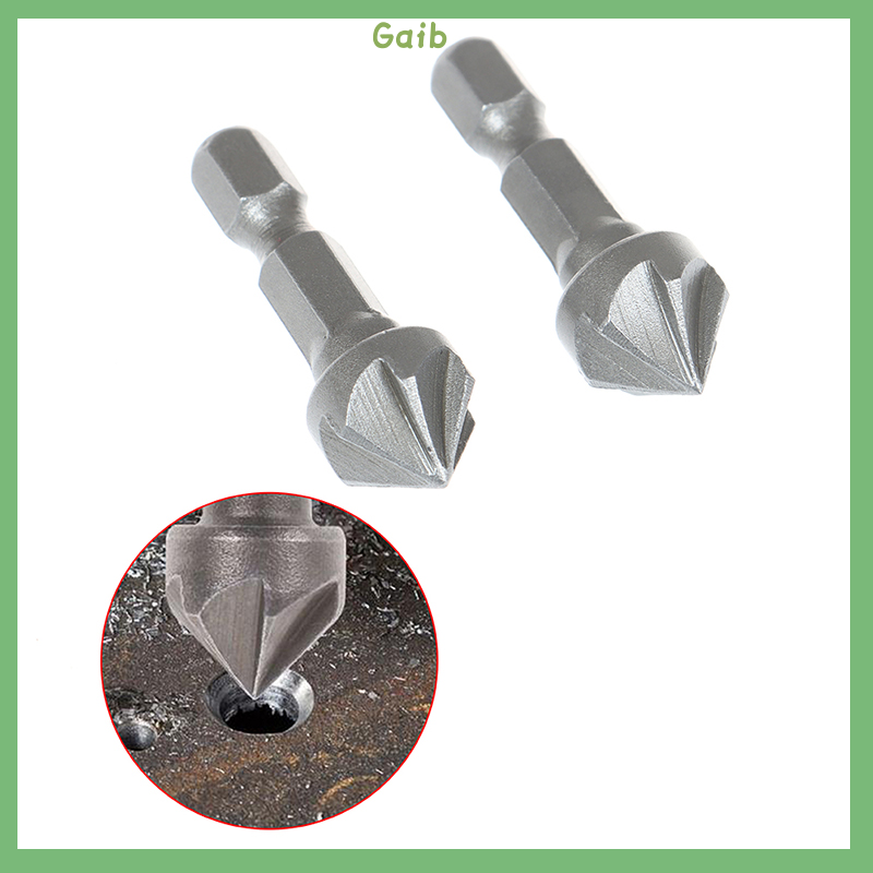 Gaib 6 Flute Countersink Drill Bit Chamfer Cutting Woodworking Tool hexagon handle
