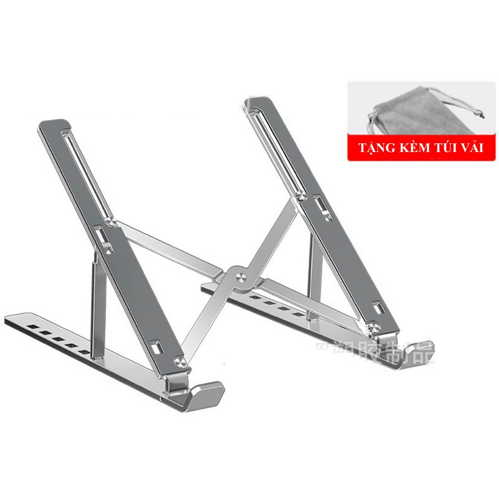 Giá đỡ laptop, macbook, ipad bằng nhôm có thể điều chỉnh được độ cao, đế tản nhiệt kê laptop,giá đỡ máy tính