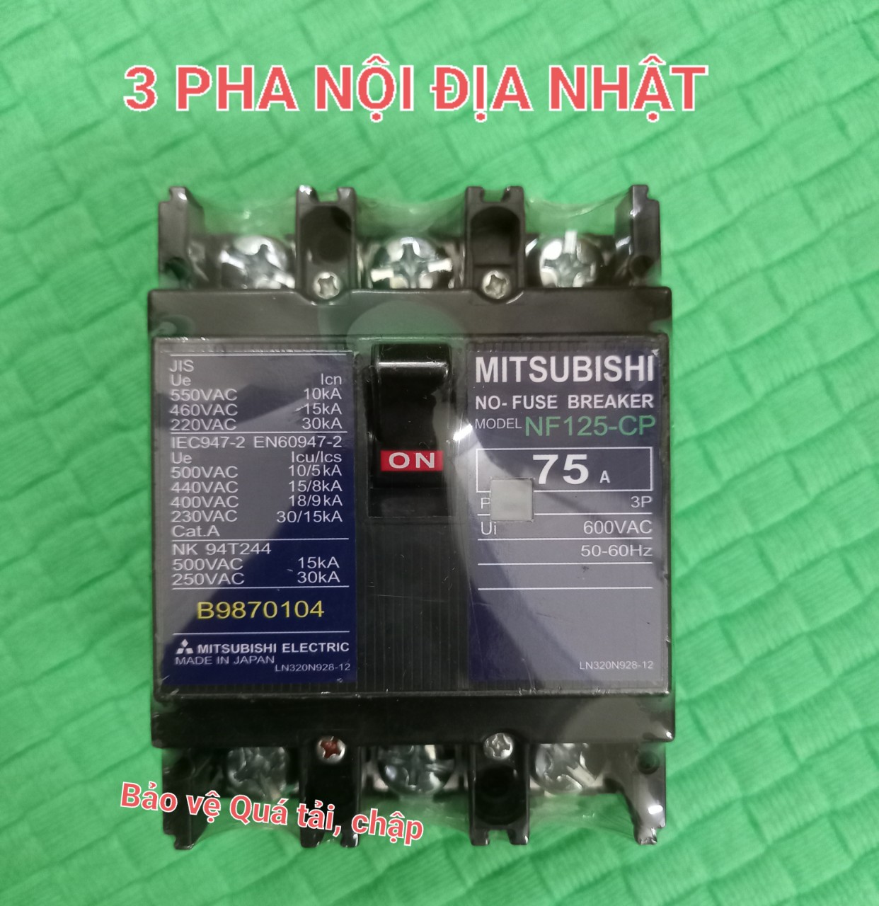 APTOMAT 3 PHA NHẬT 40A 50A 75A 100A 380V