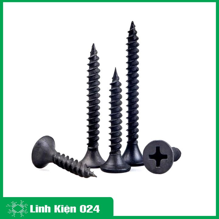 Vít gỗ đen, vít thạch cao màu đen (túi 100g) chiều dài 1.5cm/2cm/2.5cm/3cm/4cm