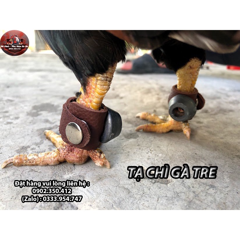 Tạ chì đeo chân bằng da cho gà đá - bộ x 2 cái