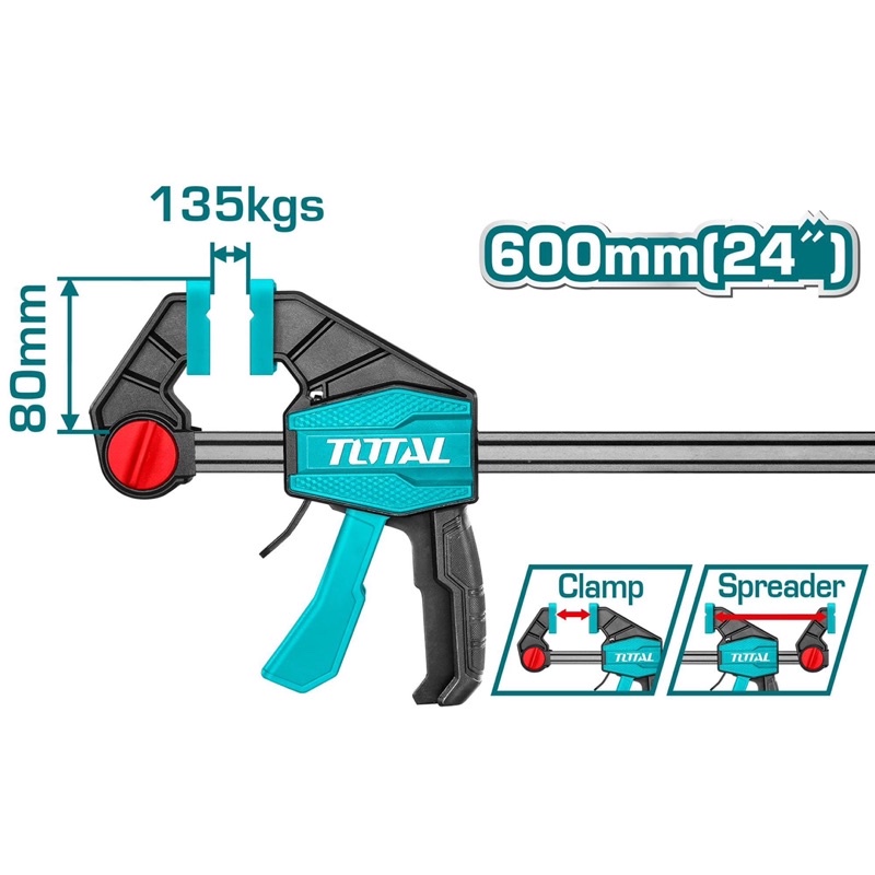 Đồ nghề total thanh kẹp nhanh 80x600mm tht1346802