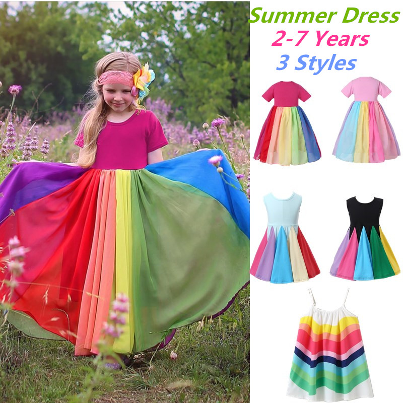 rainbow colour frock