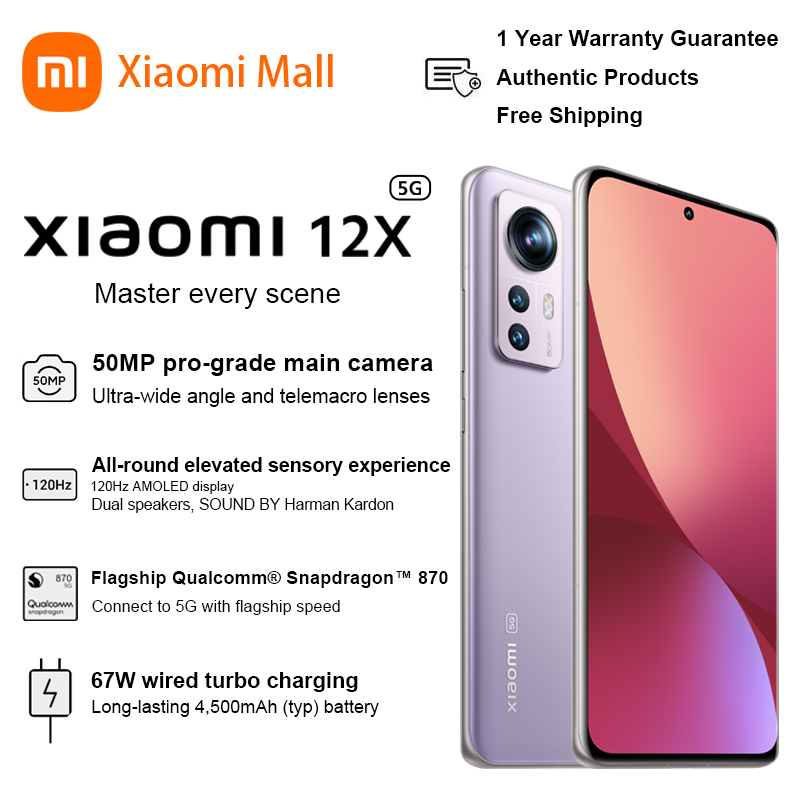 【New Arrival in Stock】Global Version Xiaomi 12X 5G Smartphone 8GB...