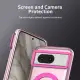 lthmy for Google Pixel 8A casing magnetic translucent matte back cover shockproof anti-fingerprint case. 
