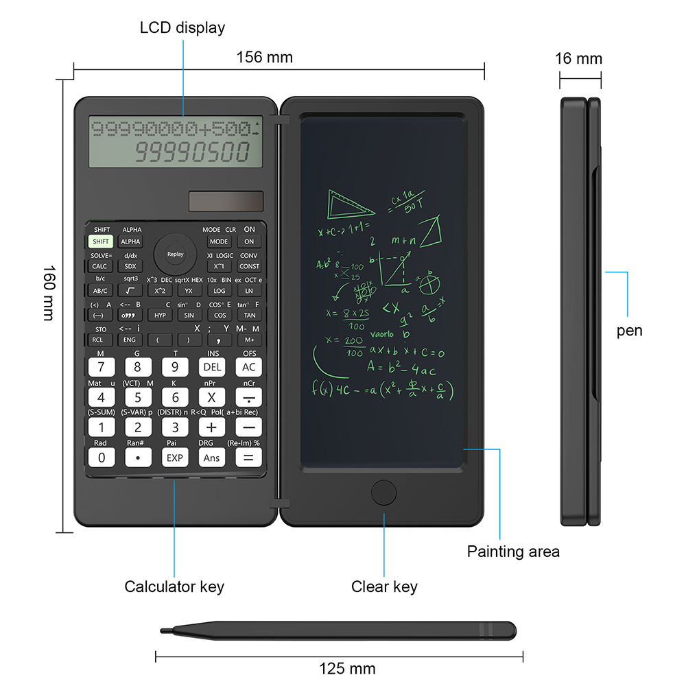 NEW%20%E3%80%907efc9af3%E3%80%91Computing%20Functions%20Solar%20Scientific%20Calculator%20Foldable%20Professional%20Calculators%20With%20Inch%20Writing%20Tablet%20PK%20991MS%20991ES%20-%20Image%207