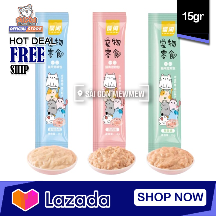 [Combo 50 Thanh] Súp Thưởng TAOTAO Cho Chó Mèo 15g – Kem Thưởng Thơm Ngon, Dinh Dưỡng, Tiết Kiệm
