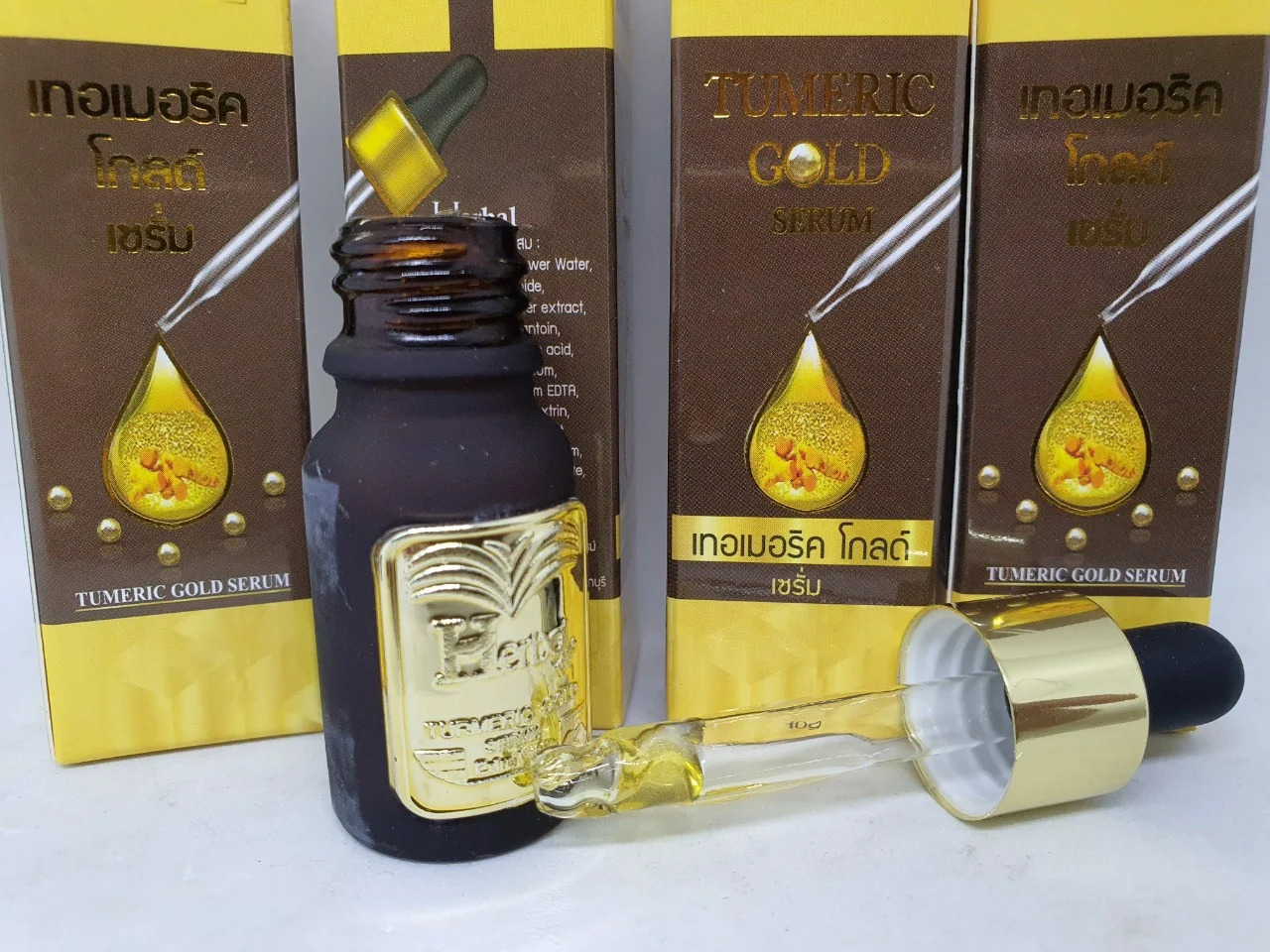 Serum herbal tumeric gold làm mờ vết thâm 10 gam
