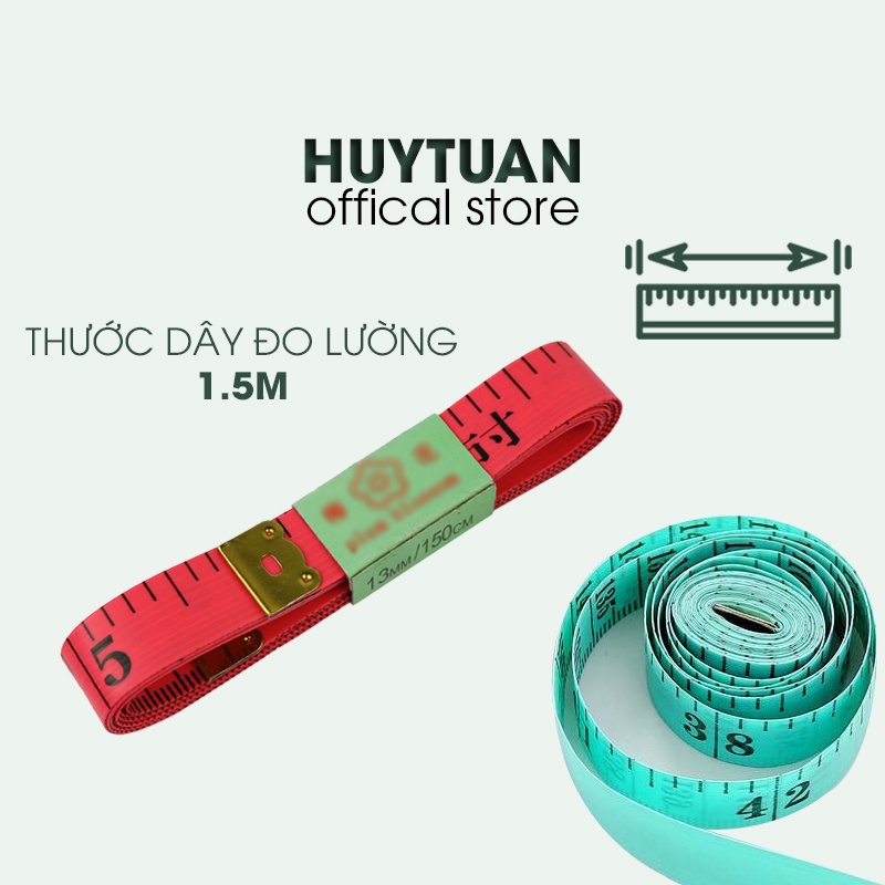 Thước Dây Do 150cm - Thước Dây May Đồ, Đo Eo Đầu Bọc Sắt, Đo Bắp Tay, Bụng, Vòng Đùi,...