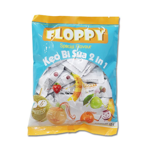 Kẹo Bi Sữa Floppy Vị Trái Cây 105G